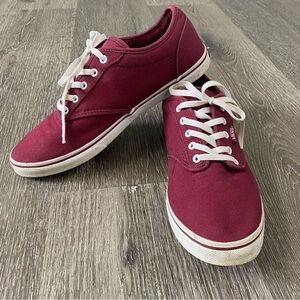 VANS Atwood low sneakers women’s size 7 lace up casual burgundy